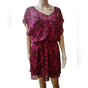 Express women's size large pink latered dress